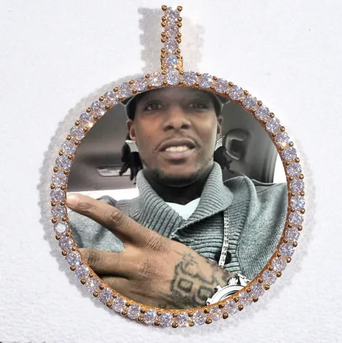 LARGE 3D CIRCLE CUSTOM PICTURE PENDANT sold by The GUU Shop