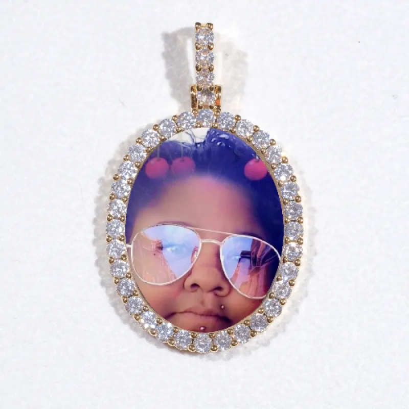 3D Oval Custom Picture Pendant sold by The GUU Shop