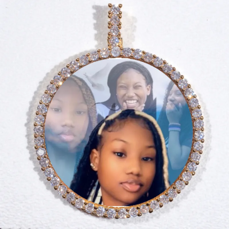 LARGE 3D CIRCLE CUSTOM PICTURE PENDANT sold by The GUU Shop