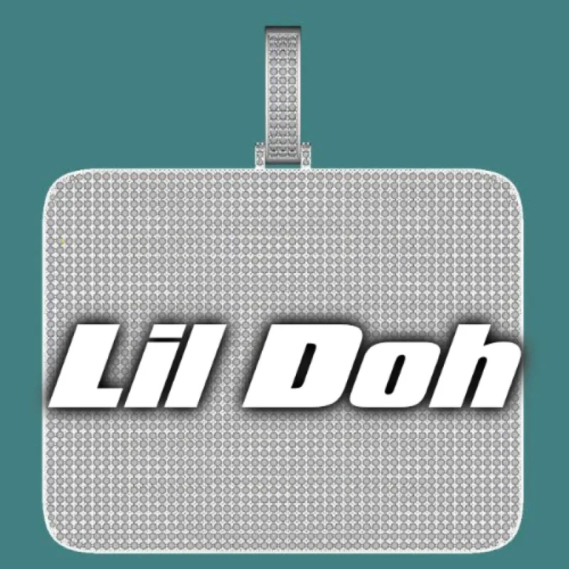 CUSTOM LETTER NECKLACE 3D BIG SQUARE sold by The GUU Shop