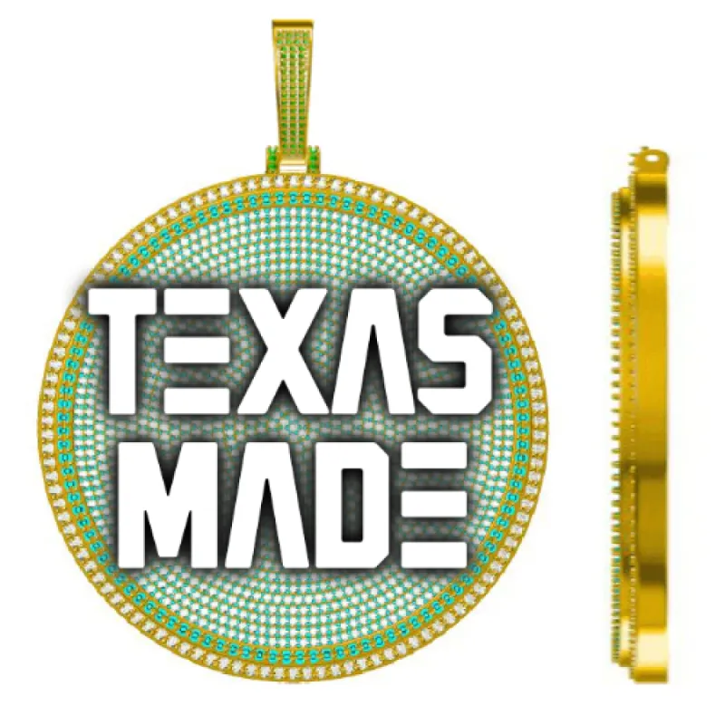 CUSTOM LETTER NECKLACE 3D BIG DISC made by The GUU Shop