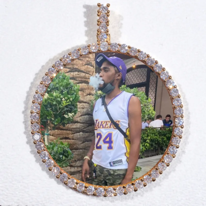 LARGE 3D CIRCLE CUSTOM PICTURE PENDANT sold by The GUU Shop