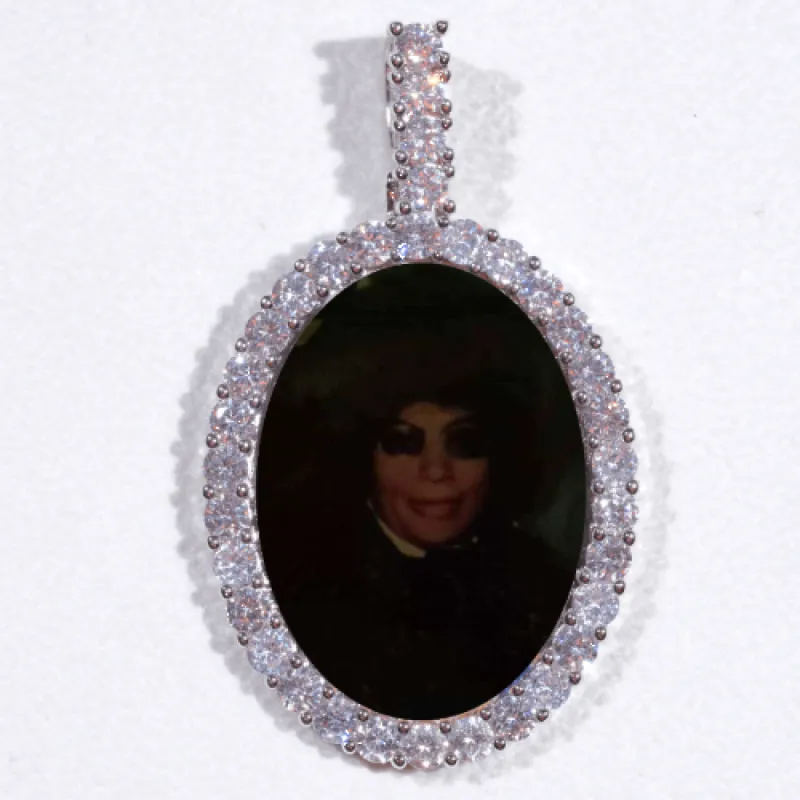 Large 3D Oval Custom Picture Pendant sold by The GUU Shop