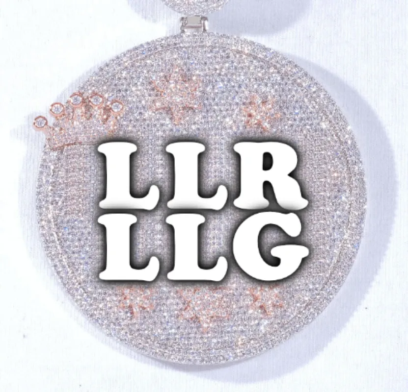 CUSTOM LETTER NECKLACE 3D BIG CROWN DISC made by The GUU Shop