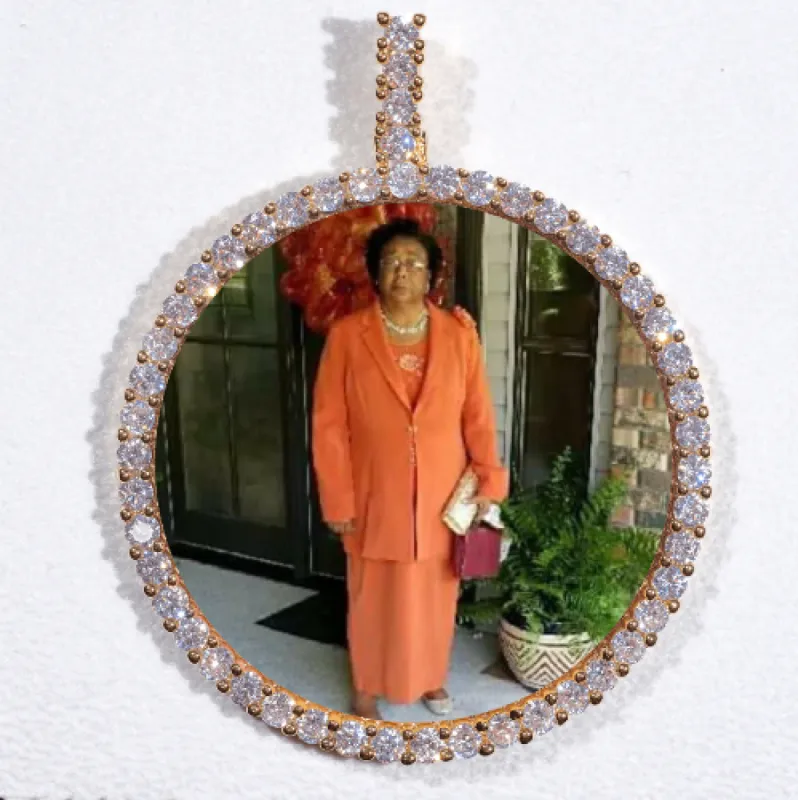 LARGE 3D CIRCLE CUSTOM PICTURE PENDANT sold by The GUU Shop