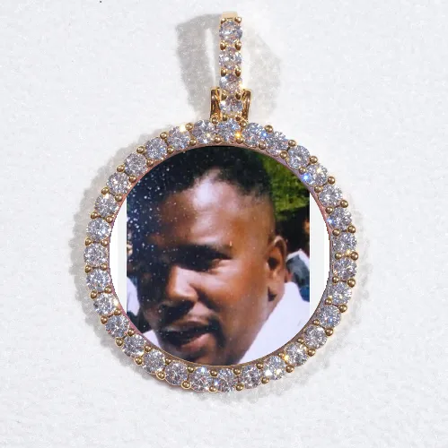 3D CIRCLE CUSTOM PICTURE PENDANT SMALL SIZE sold by The GUU Shop