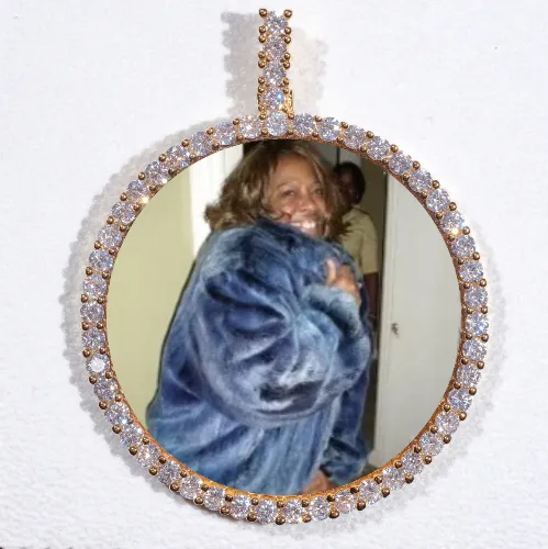 LARGE 3D CIRCLE CUSTOM PICTURE PENDANT sold by The GUU Shop