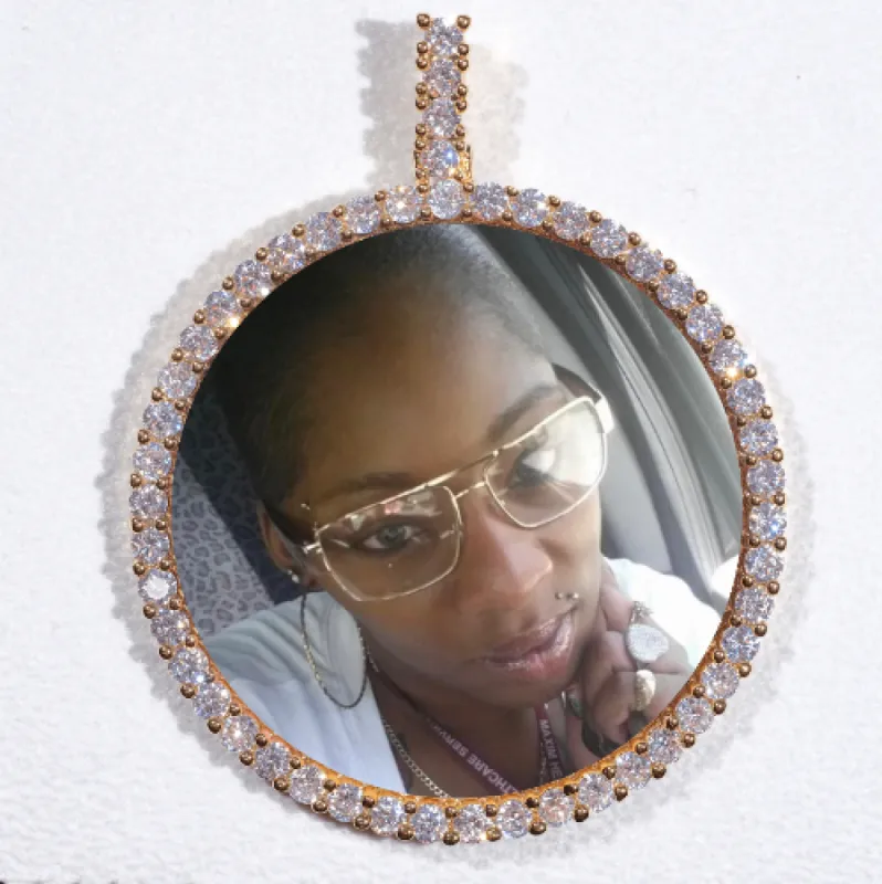 LARGE 3D CIRCLE CUSTOM PICTURE PENDANT sold by The GUU Shop