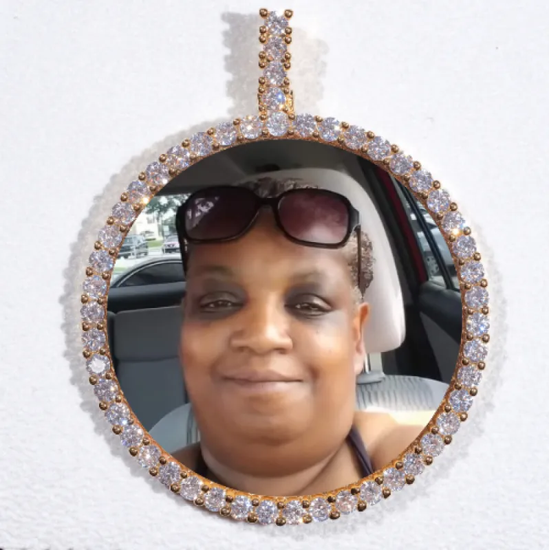 LARGE 3D CIRCLE CUSTOM PICTURE PENDANT sold by The GUU Shop