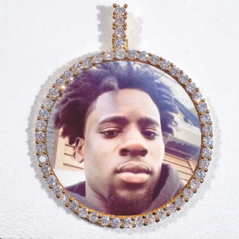 LARGE 3D CIRCLE CUSTOM PICTURE PENDANT sold by The GUU Shop