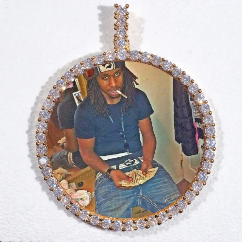 LARGE 3D CIRCLE CUSTOM PICTURE PENDANT sold by The GUU Shop