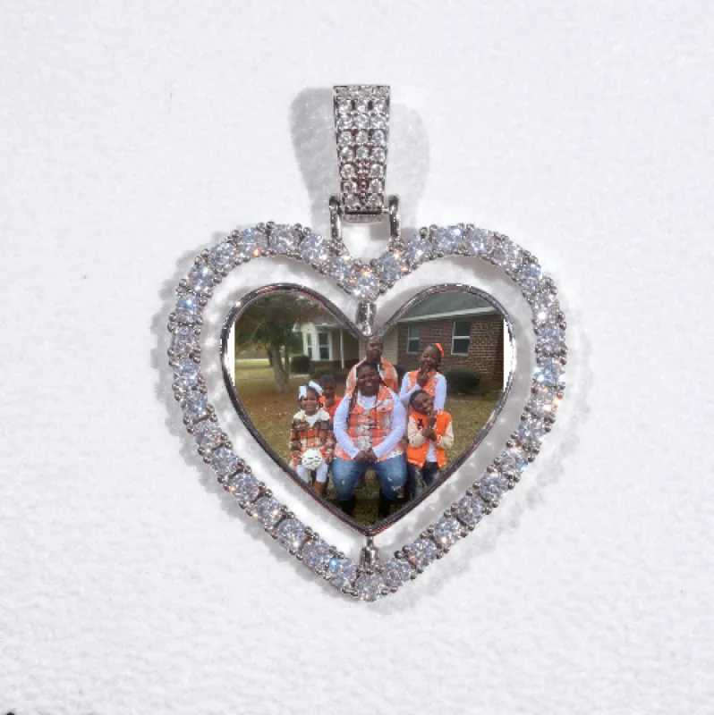 3D Spinning 2-Faced Heart Custom Picture Pendant sold by The GUU Shop