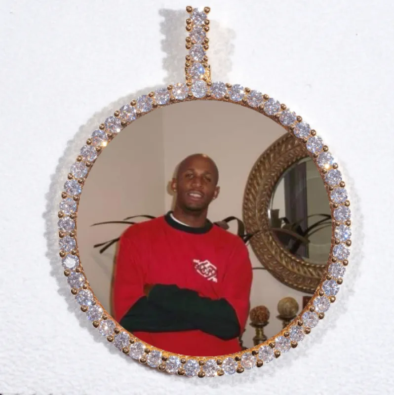 LARGE 3D CIRCLE CUSTOM PICTURE PENDANT sold by The GUU Shop