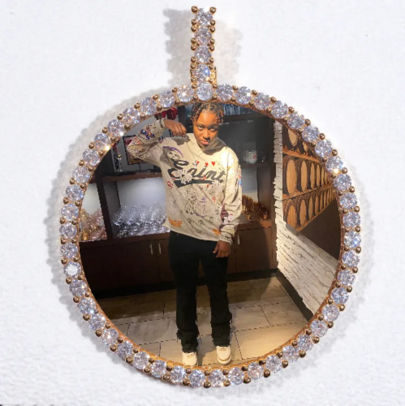 LARGE 3D CIRCLE CUSTOM PICTURE PENDANT sold by The GUU Shop