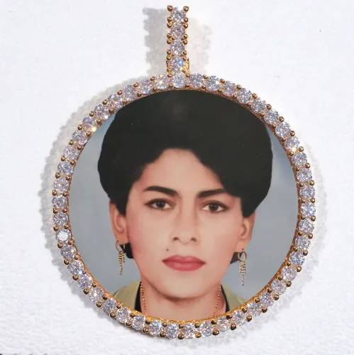 LARGE 3D CIRCLE CUSTOM PICTURE PENDANT sold by The GUU Shop