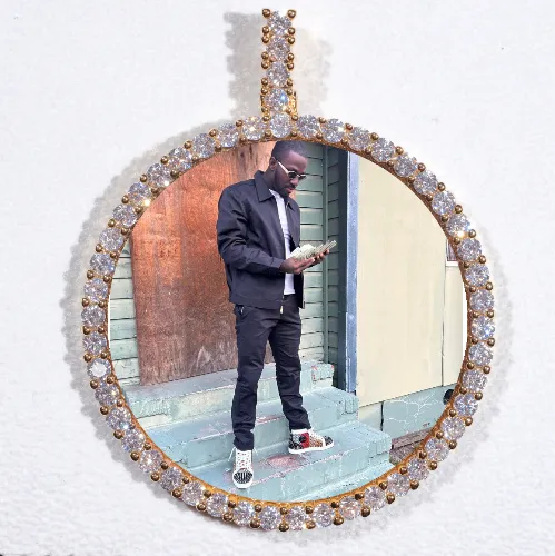 LARGE 3D CIRCLE CUSTOM PICTURE PENDANT sold by The GUU Shop