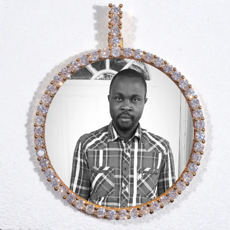 LARGE 3D CIRCLE CUSTOM PICTURE PENDANT sold by The GUU Shop