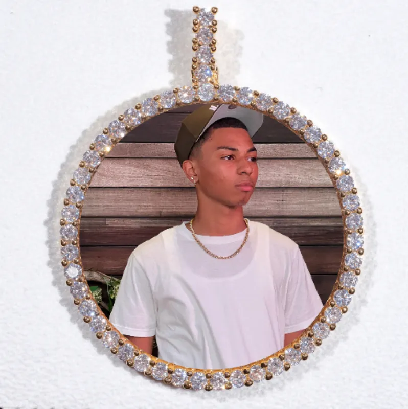 LARGE 3D CIRCLE CUSTOM PICTURE PENDANT sold by The GUU Shop