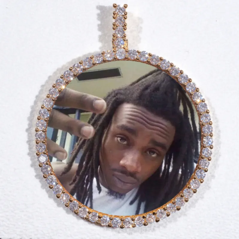 LARGE 3D CIRCLE CUSTOM PICTURE PENDANT sold by The GUU Shop
