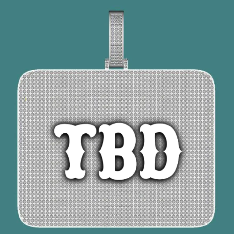 CUSTOM LETTER NECKLACE 3D BIG SQUARE sold by The GUU Shop