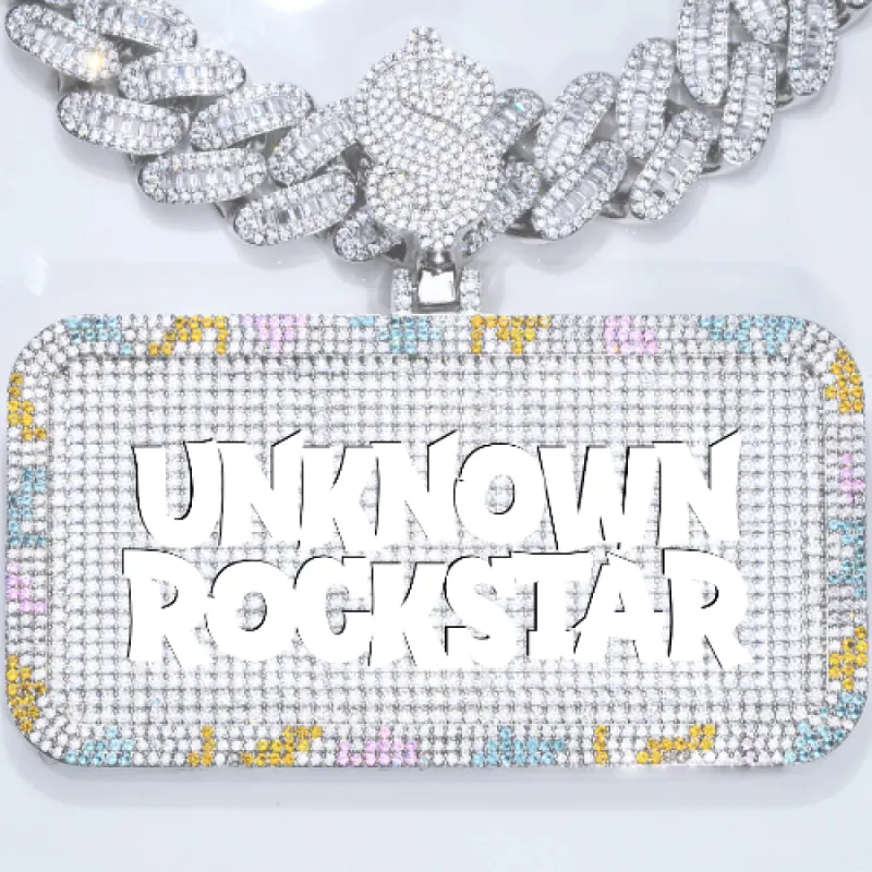 CUSTOM LETTER NECKLACE 3D COLORFUL SQUARE sold by The GUU Shop