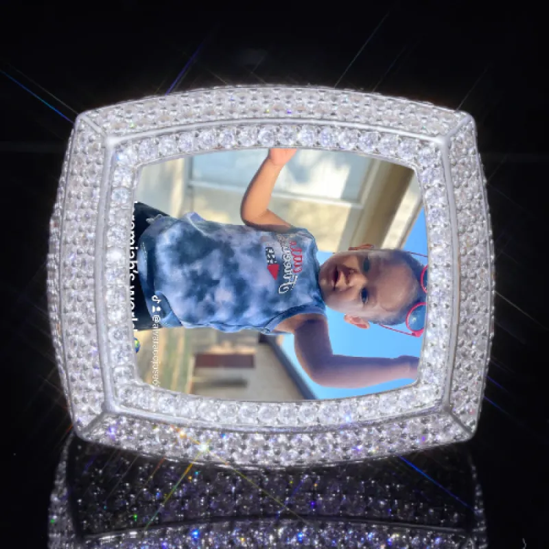 3D CUSTOM PICTURE ICED RING sold by The GUU Shop