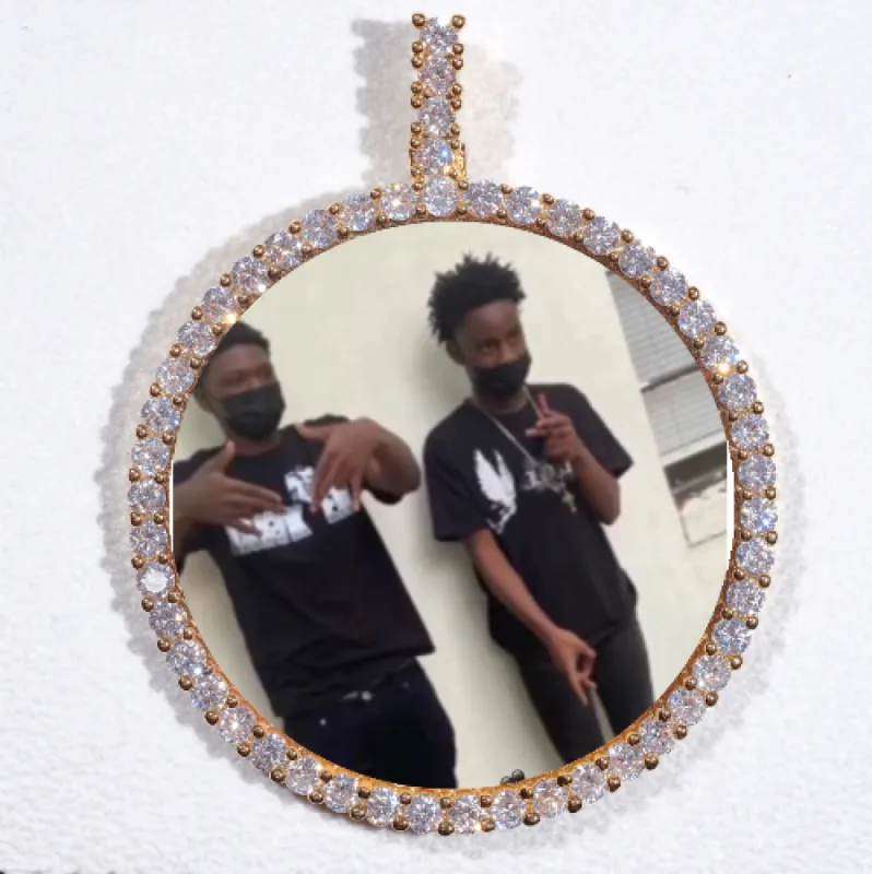 LARGE 3D CIRCLE CUSTOM PICTURE PENDANT sold by The GUU Shop
