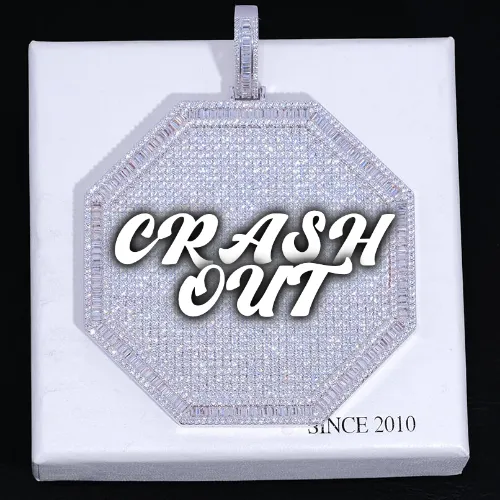 CUSTOM LETTER NECKLACE 3D BIG OCTAGON sold by The GUU Shop