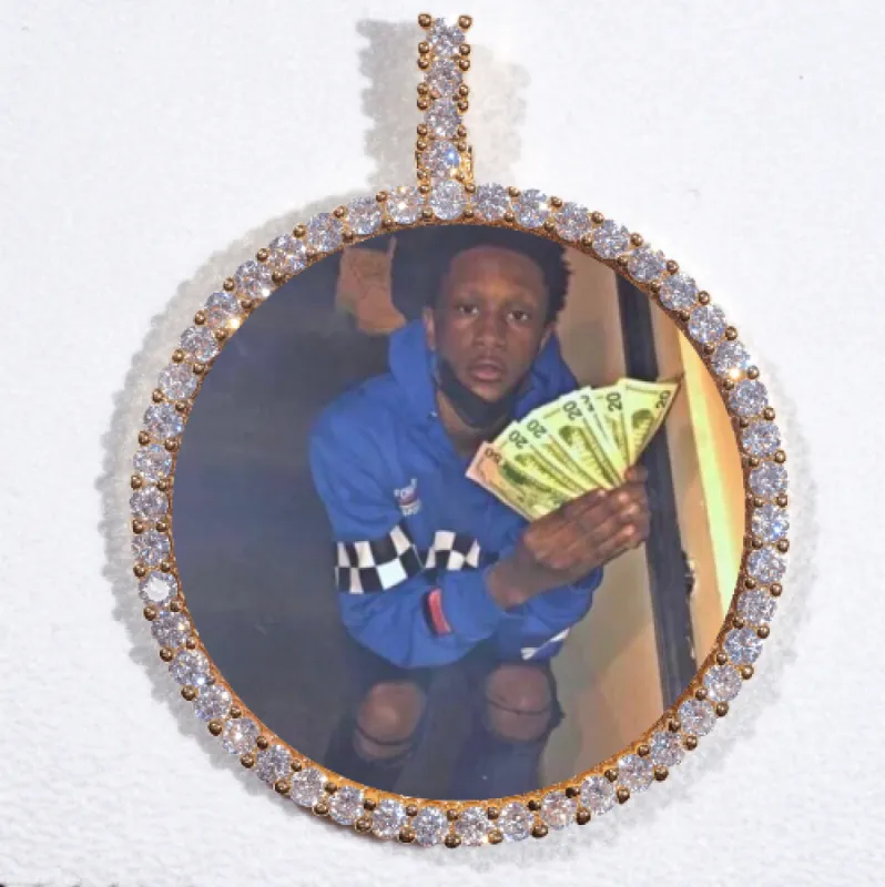 LARGE 3D CIRCLE CUSTOM PICTURE PENDANT sold by The GUU Shop