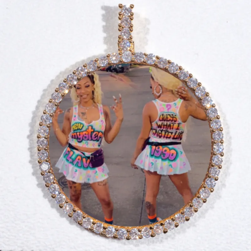 LARGE 3D CIRCLE CUSTOM PICTURE PENDANT sold by The GUU Shop