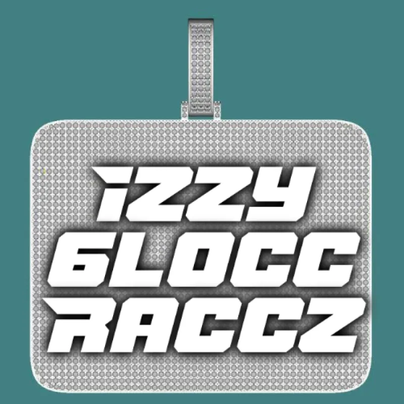 CUSTOM LETTER NECKLACE 3D BIG SQUARE sold by The GUU Shop