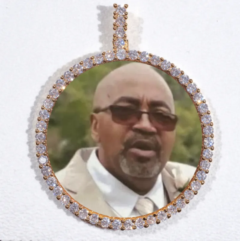 LARGE 3D CIRCLE CUSTOM PICTURE PENDANT sold by The GUU Shop