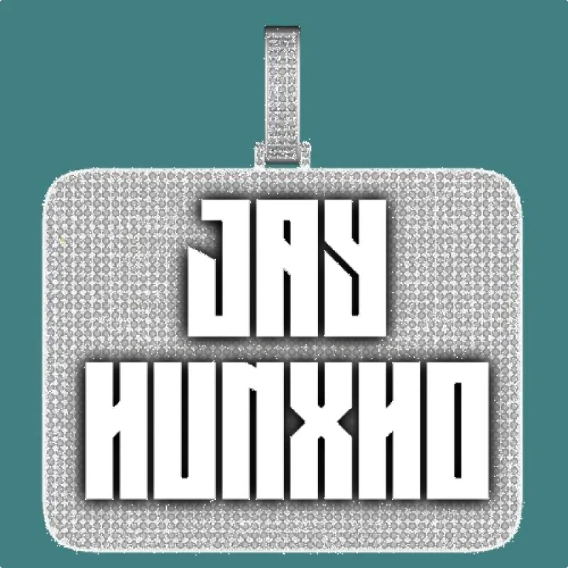 CUSTOM LETTER NECKLACE 3D BIG SQUARE sold by The GUU Shop