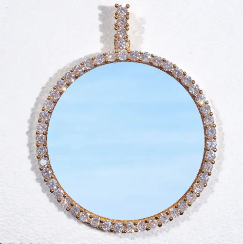 LARGE 3D CIRCLE CUSTOM PICTURE PENDANT sold by The GUU Shop