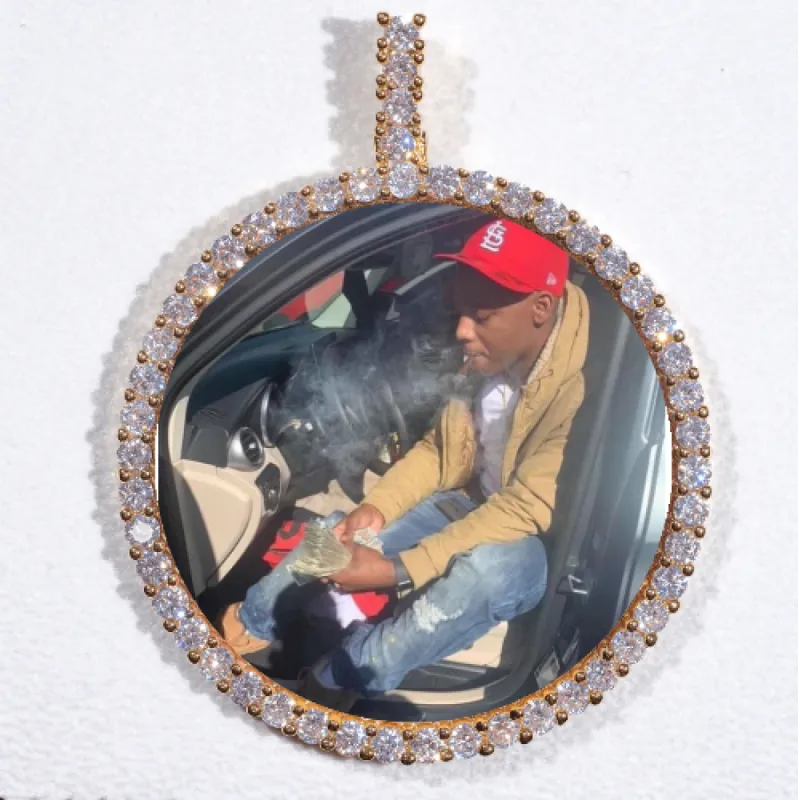 LARGE 3D CIRCLE CUSTOM PICTURE PENDANT sold by The GUU Shop