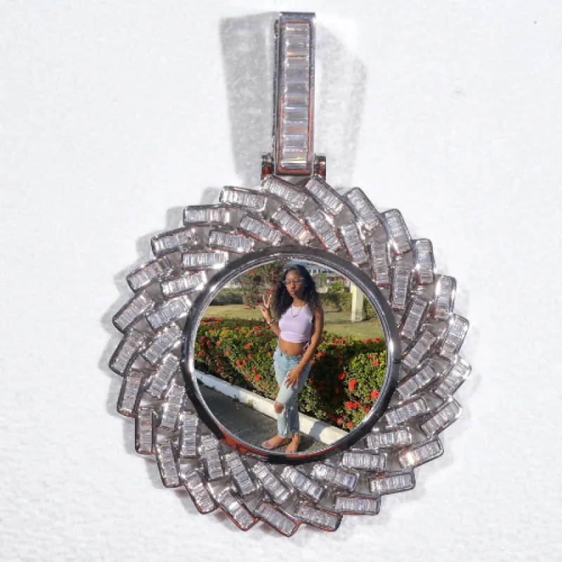 Large 3D Baguette Custom Picture Pendant sold by The GUU Shop