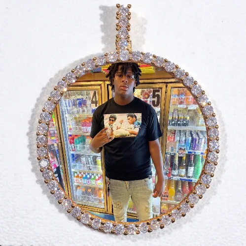 LARGE 3D CIRCLE CUSTOM PICTURE PENDANT sold by The GUU Shop