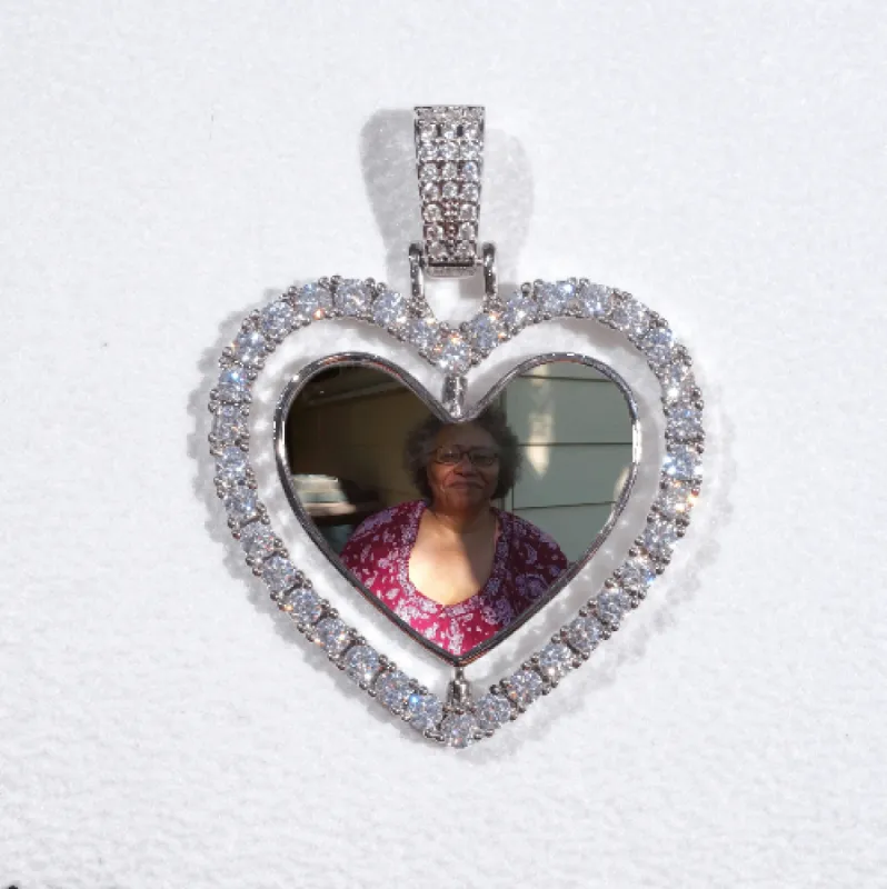 3D Spinning 2-Faced Heart Custom Picture Pendant sold by The GUU Shop