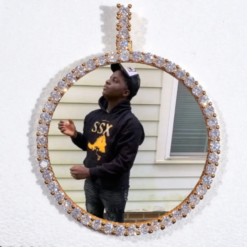 LARGE 3D CIRCLE CUSTOM PICTURE PENDANT sold by The GUU Shop