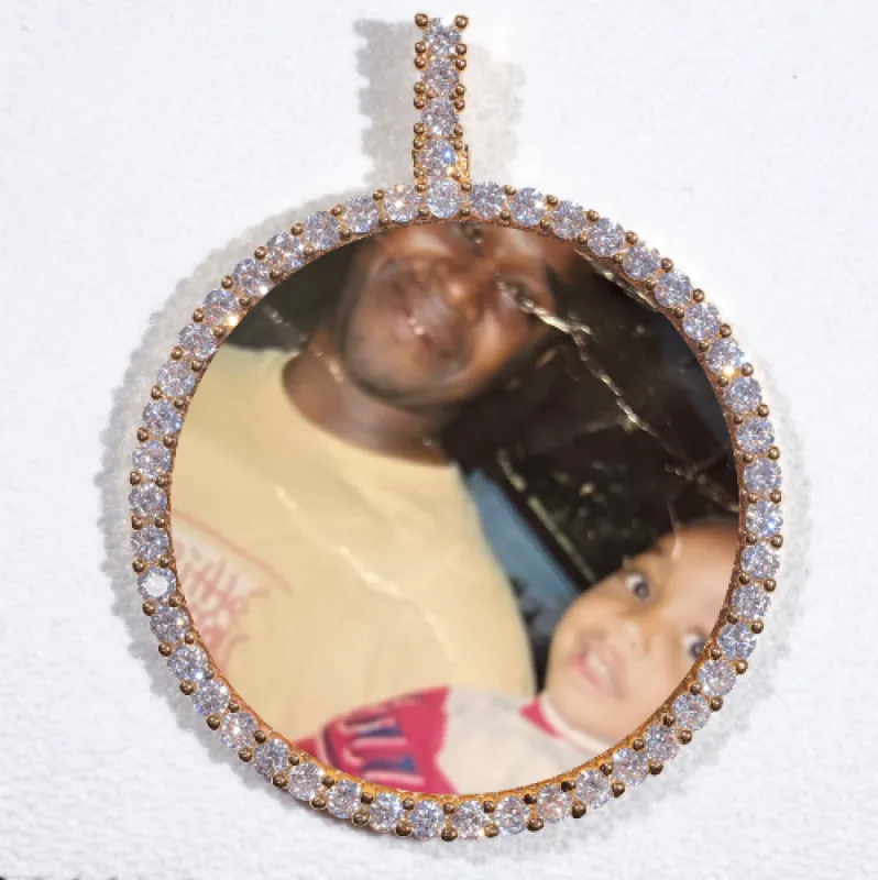 LARGE 3D CIRCLE CUSTOM PICTURE PENDANT sold by The GUU Shop