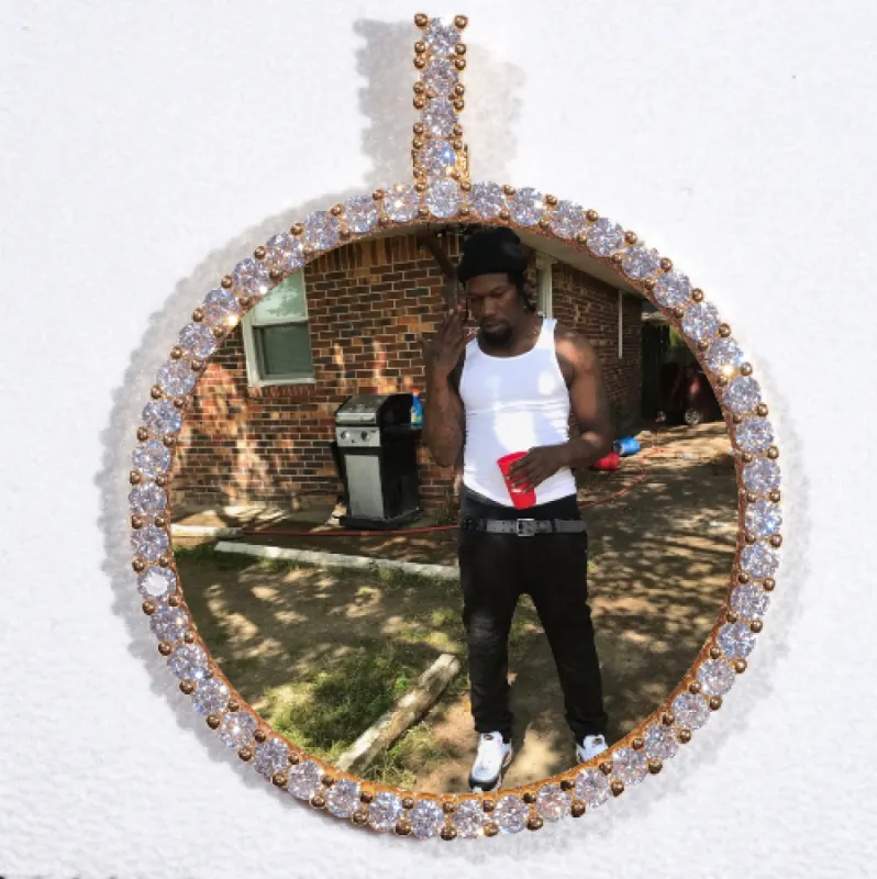 LARGE 3D CIRCLE CUSTOM PICTURE PENDANT sold by The GUU Shop