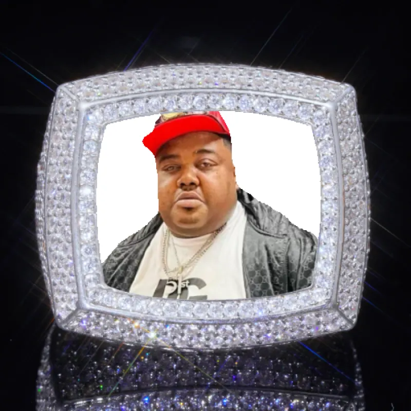 3D CUSTOM PICTURE ICED RING sold by The GUU Shop