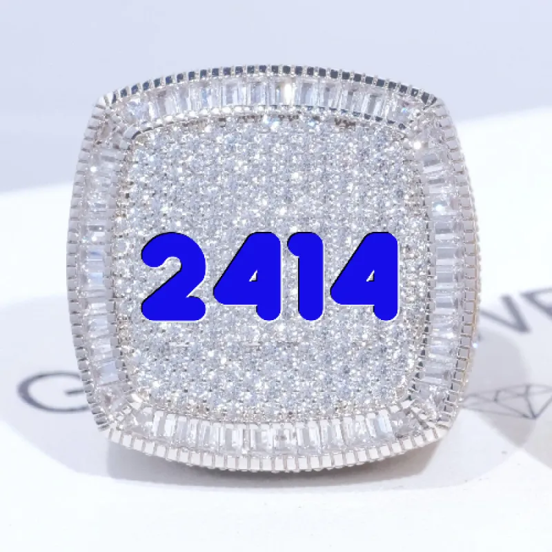 CUSTOM LETTER 3D ICED RING sold by The GUU Shop