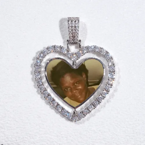 3D Spinning 2-Faced Heart Custom Picture Pendant sold by The GUU Shop