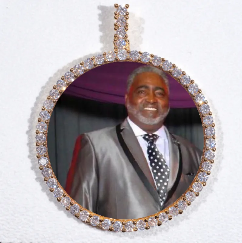 LARGE 3D CIRCLE CUSTOM PICTURE PENDANT sold by The GUU Shop