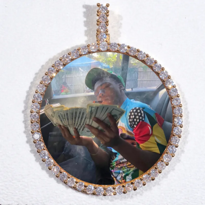 LARGE 3D CIRCLE CUSTOM PICTURE PENDANT sold by The GUU Shop
