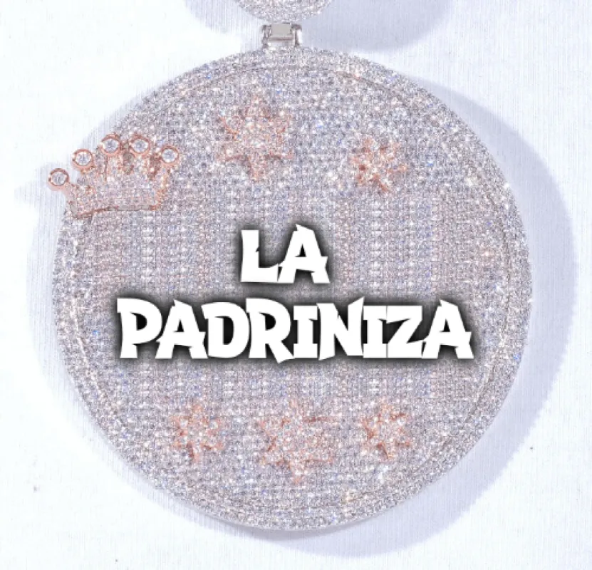 CUSTOM LETTER NECKLACE 3D BIG CROWN DISC sold by The GUU Shop