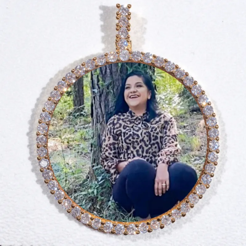 LARGE 3D CIRCLE CUSTOM PICTURE PENDANT sold by The GUU Shop