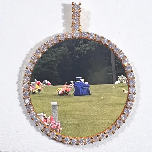 LARGE 3D CIRCLE CUSTOM PICTURE PENDANT sold by The GUU Shop