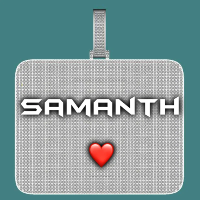 CUSTOM LETTER NECKLACE 3D BIG SQUARE sold by The GUU Shop